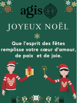 Une image représentant nos 2 explorateurs vêtus d'une tenue de Noël